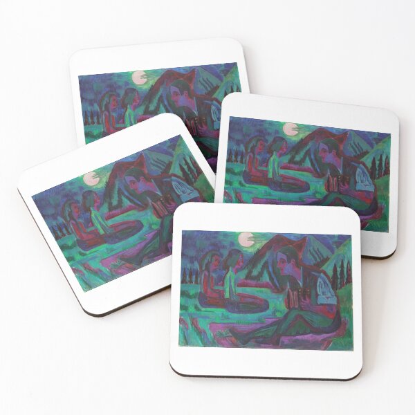 Item preview, Ernst Ludwig Kirchner  Night Moon, Accordion Player by Moonlight (1924) designed and sold by TeeARTHY.