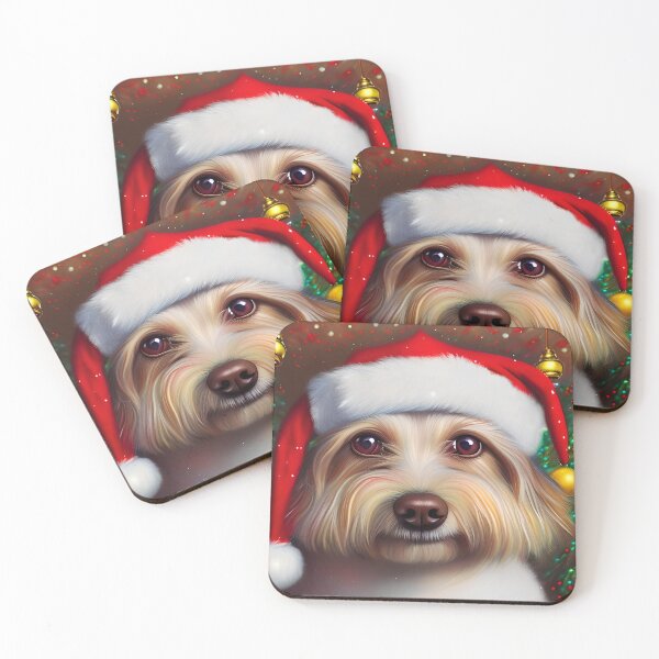 Item preview, Christmas Lowchen Wearing A Santa Hat designed and sold by ZenEverAI.