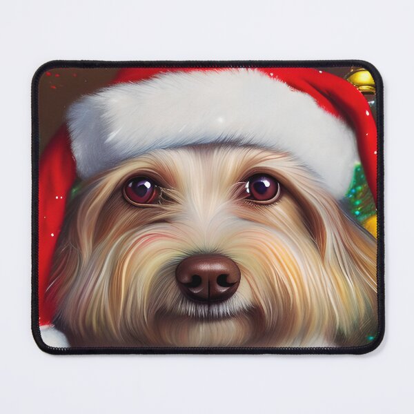 Item preview, Christmas Lowchen Wearing A Santa Hat designed and sold by ZenEverAI.
