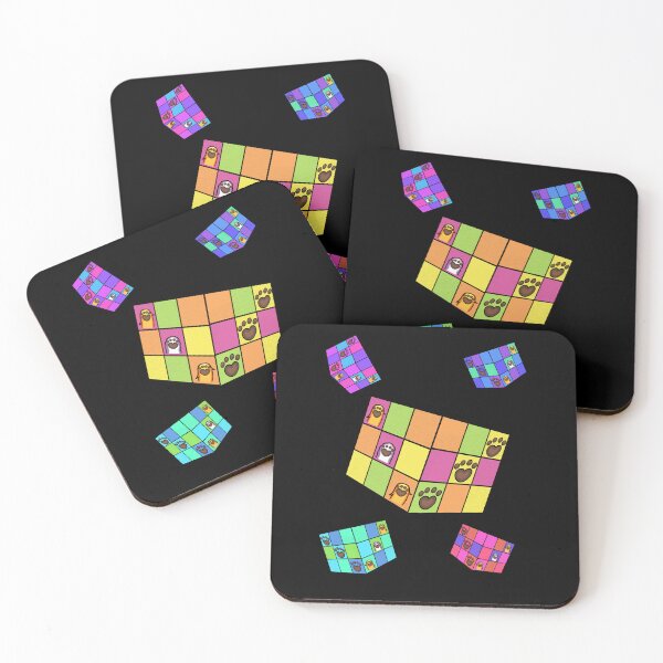 Item preview, multicolored Rubik's cube with dog paw and paw print designs designed and sold by kitsuneins.