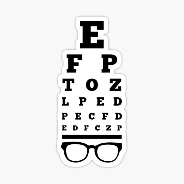 Eye Test Chart Sticker