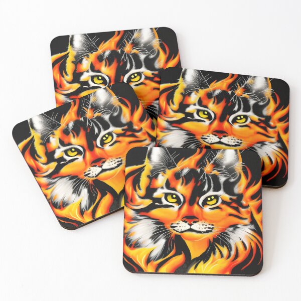 Item preview, AI Generated Art, Fire Lynx Ink Drawing 3 designed and sold by ACC .