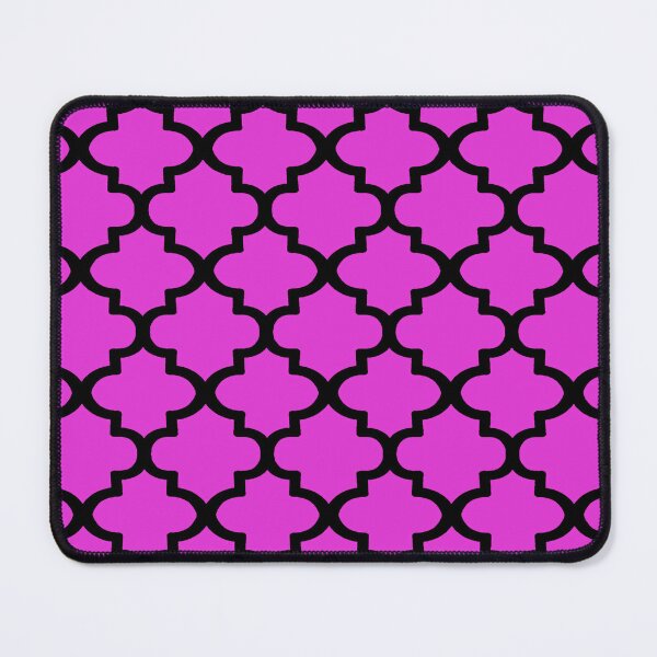 Item preview, Quatrefoil Pattern In Black Outline On Purple Pink designed and sold by taiche.