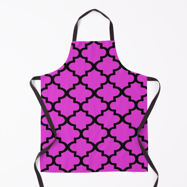 Item preview, Quatrefoil Pattern In Black Outline On Purple Pink designed and sold by taiche.