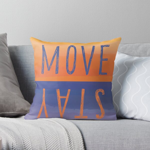 Move or Stay Camp Locations? Throw Pillow