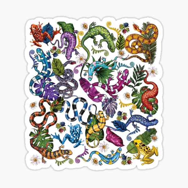 Item preview, Frog Lizard Snake Tropical Reptile designed and sold by Everpop.