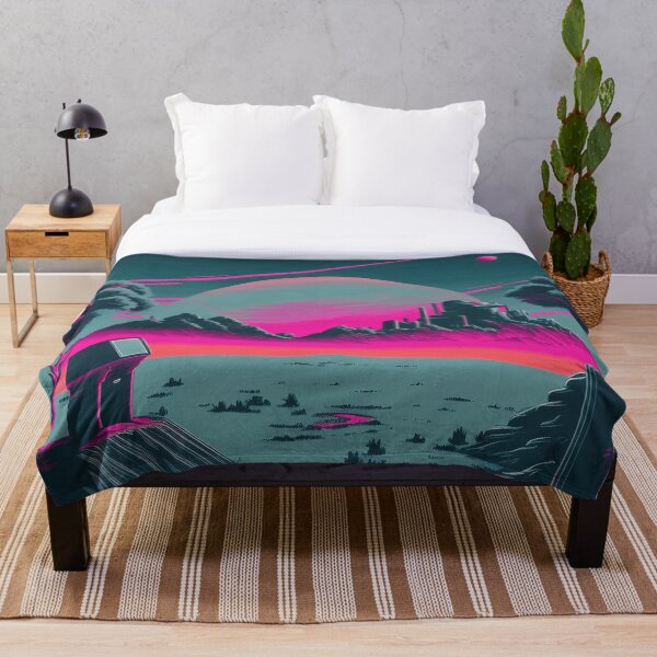 Item preview, Purple Space Landscape Retro Synthwave designed and sold by simplesticker1.