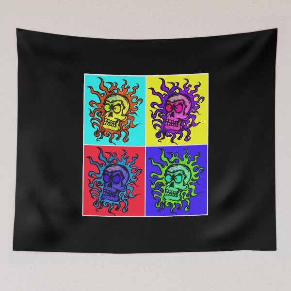 Item preview, Flaming Skull Multi Coloured Unique Design Digital Art designed and sold by Gogmagosh.