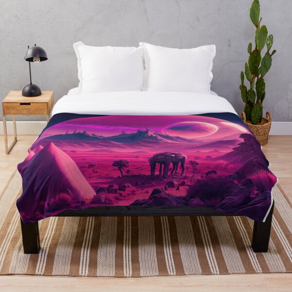Item preview, Purple Space Landscape Retro Synthwave designed and sold by simplesticker1.