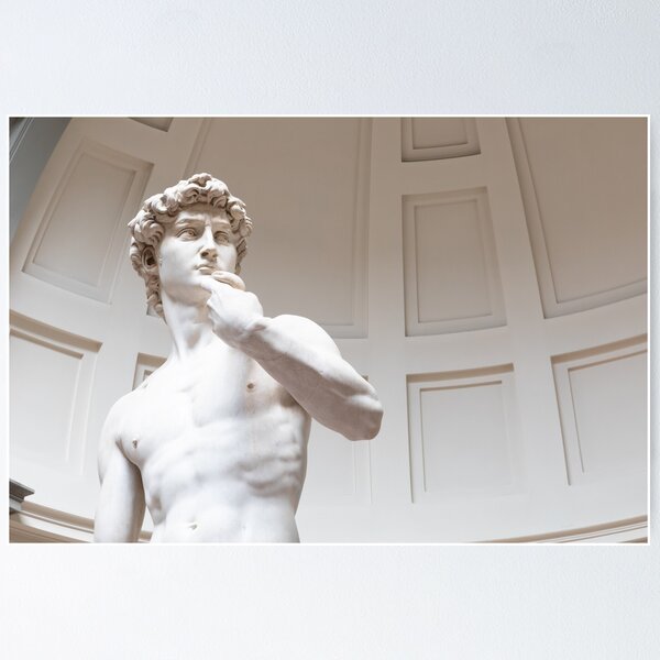 Item preview, David sculpture by Michelangelo Buonarroti - 1501. The masterpiece of the Renaissance art. designed and sold by Paolo Modena Photography    -   Fine Italian Art.