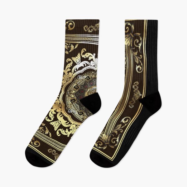 Item preview, Ornate Baroque Gold Brown Black Greek Key Floral designed and sold by Yiorgos Designs.
