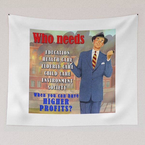 Item preview, Who needs vital services when you can have HIGHER PROFITS? designed and sold by Signs for Dark Times.