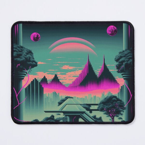 Aperçu de l'œuvre Purple Space Landscape Retro Synthwave créée et vendue par simplesticker1.