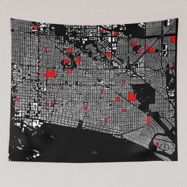 Item preview, Map of Los Angeles, USA,  with its schools in color designed and sold by jean-nicolas.