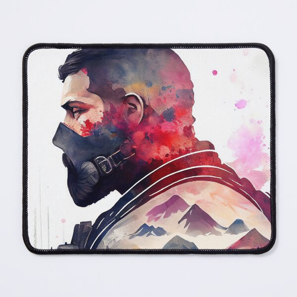 Item preview, Soldier In A Gas Mask Watercolor Double Exposure designed and sold by TortillaChief.