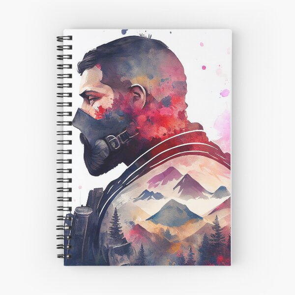 Item preview, Soldier In A Gas Mask Watercolor Double Exposure designed and sold by TortillaChief.