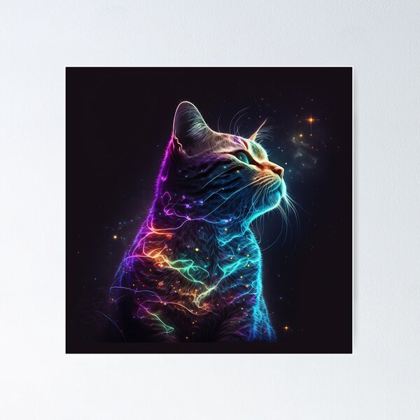 Item preview, Neon Cat In Space designed and sold by Charkasi.