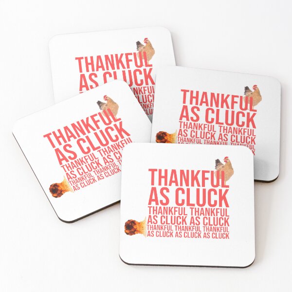 Item preview, cock-a-doodle-doo Thankful As Cluck text designed and sold by Nuttha49POD.