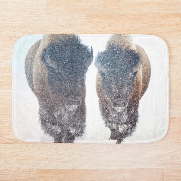 Item preview, American Bisons Travel Through a Winter Snowstorm designed and sold by Rocky Mountain Artistry.