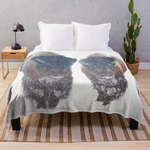 Item preview, American Bisons Travel Through a Winter Snowstorm designed and sold by Rocky Mountain Artistry.