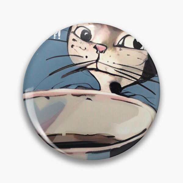 Item preview, Funny cat complains "where's the cream?" for his coffee, wall art. Cartoon funny cat wall art as prints, on canvas, or large posters. Wall art decor for your home. Choice of print sizes. designed and sold by JoelsCorner.