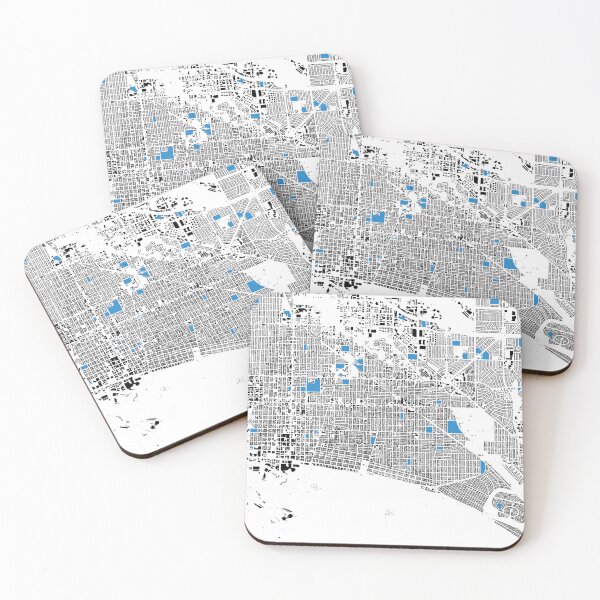 Item preview, Map of Los Angeles, USA,  with its schools in color designed and sold by jean-nicolas.