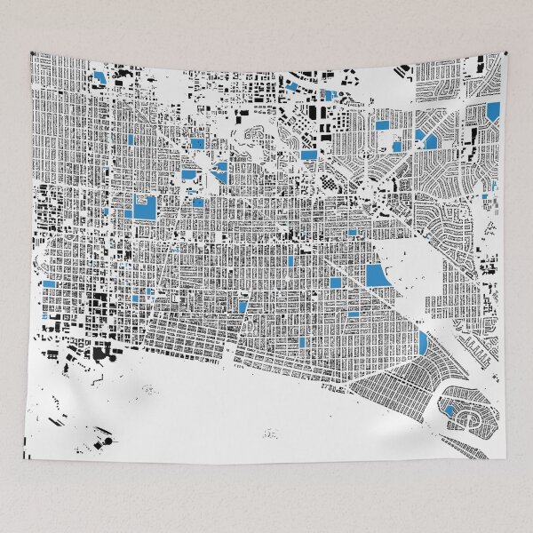 Item preview, Map of Los Angeles, USA,  with its schools in color designed and sold by jean-nicolas.