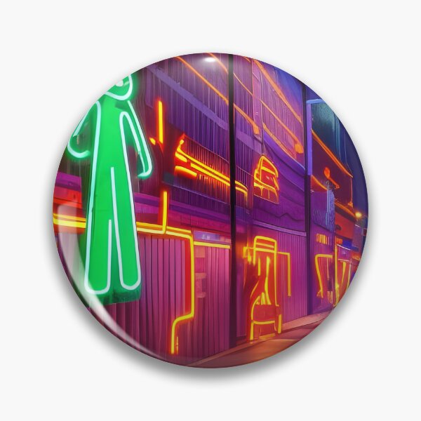 Item preview, Outside a Neon Nightclub in a Neon Street | Cyberpunk designed and sold by ForeHeadDesigns.