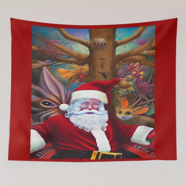 Aperçu de l'œuvre LE PÈRE NOËL DANS TOUS SES ÉTATS, TOUT EN COULEURS créée et vendue par LouDisign.