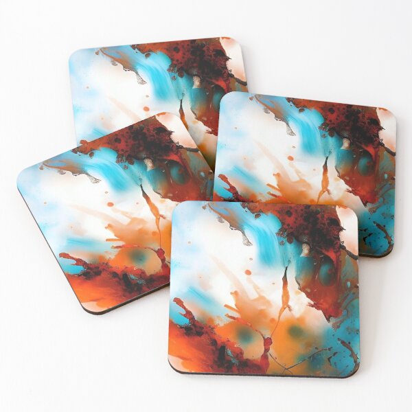 Item preview, Rusty Colored Abstract Watercolor Paint Splatter designed and sold by CattlettArt.