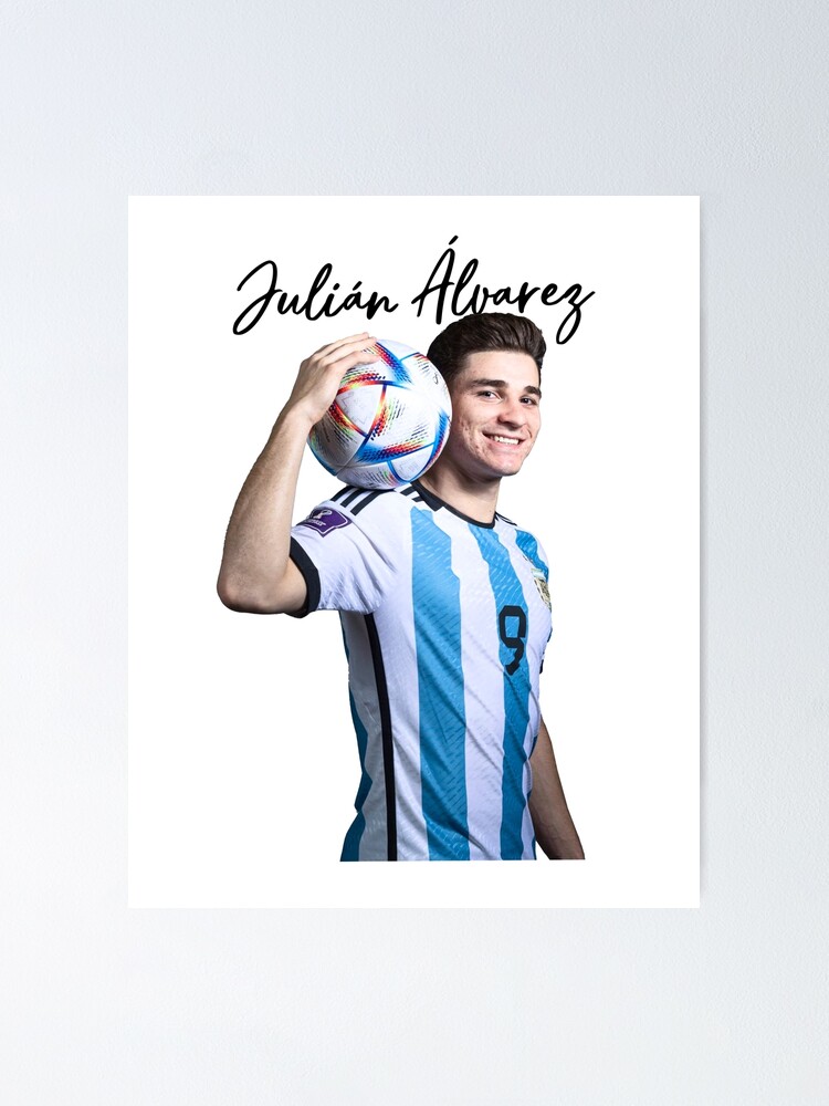 Julian Alvarez football jersey with number 19 | Poster