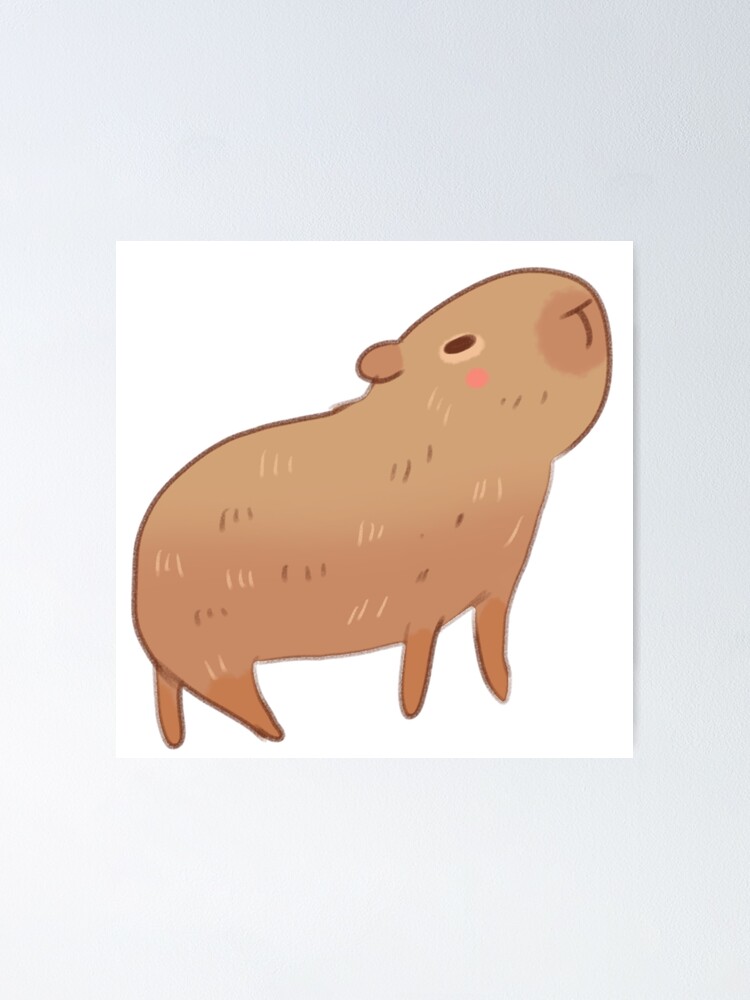 Capybara cute pattern - cartoon capybara illustration pack Poster for Sale  by Yarafantasyart