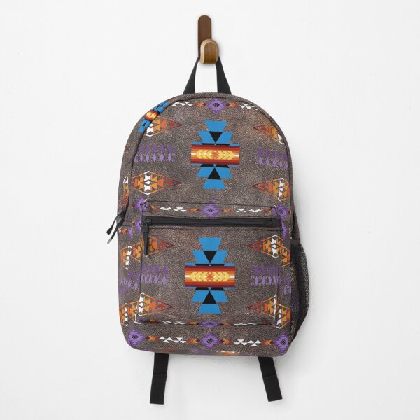 Item preview, Southwestern Tribal Symbols With Faux Suede Background - Blues, Purples, Rust Colors designed and sold by handsoftime2020.