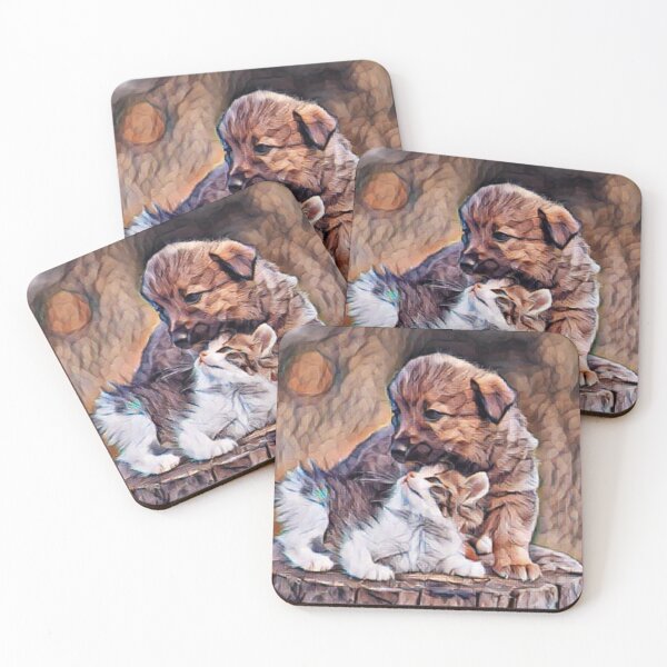 Item preview, Puppy and kitty art designed and sold by MilicaaD.