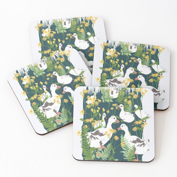 Item preview, Ancona ducks among the ragweed, in spring designed and sold by Artdustdesigns.