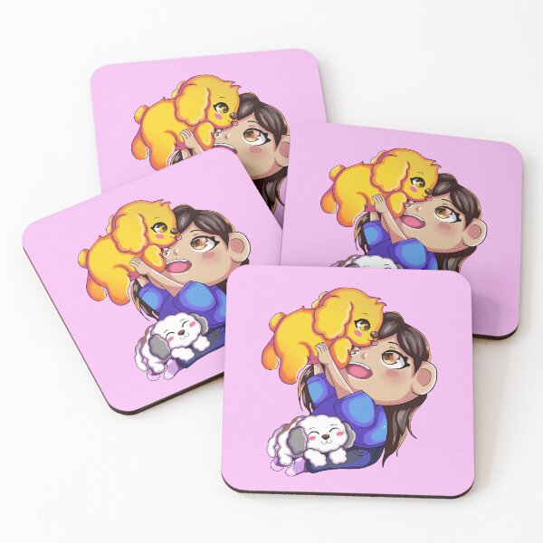 Item preview, dogs having fun and sleeping with their owner in anime kawaii style designed and sold by kitsuneins.