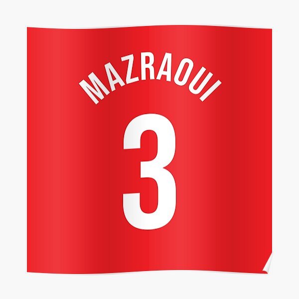 "Mazraoui 3 Home Kit 2022 World Cup" Poster for Sale by GotchaFace