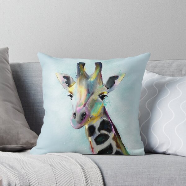 Item preview, Sweet Colorful Giraffe Portrait Painting designed and sold by InovArtS.