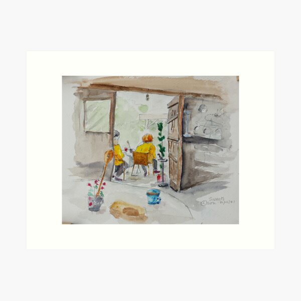 At Sweet's tea rooms on the Somerset levels, England Art Print