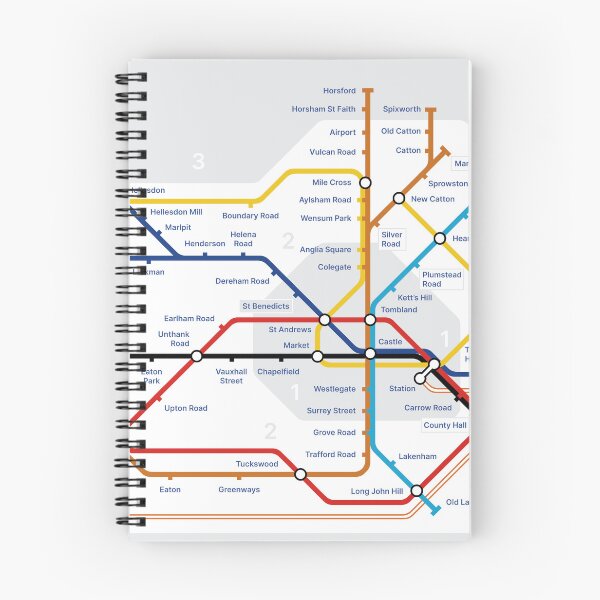 Item preview, Norwich Metro Map Design designed and sold by TunnelDesign.