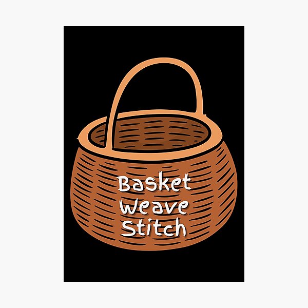 Item preview, Basket Weave Stitch Fun Crochet Memes Puns  designed and sold by YURISPACE.