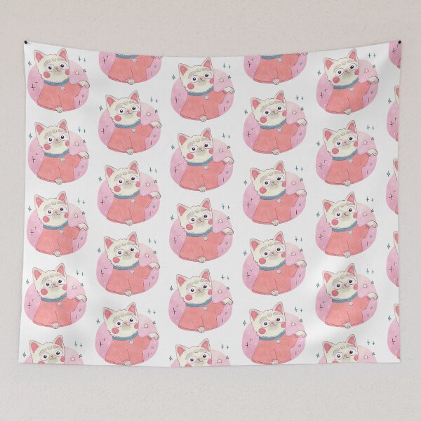 Item preview, Cute Silly Cat in Sweater - Funny Kawaii Kitty designed and sold by UnicornCandyCas.