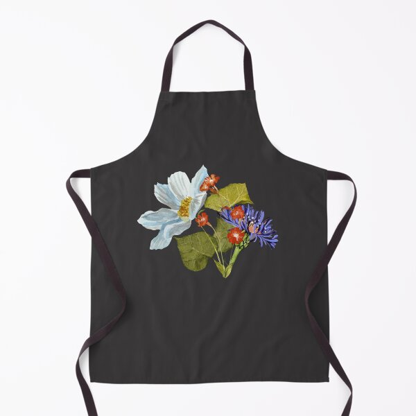 Item preview, Camomile red blue flower bouquet a watercolor grey designed and sold by Yana Mustafina | Boho Soulful Designs.