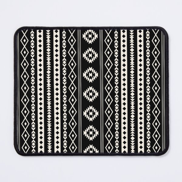 Item preview, Aztec Cream on Black Mixed Mofifs Pattern designed and sold by NataliePaskell.