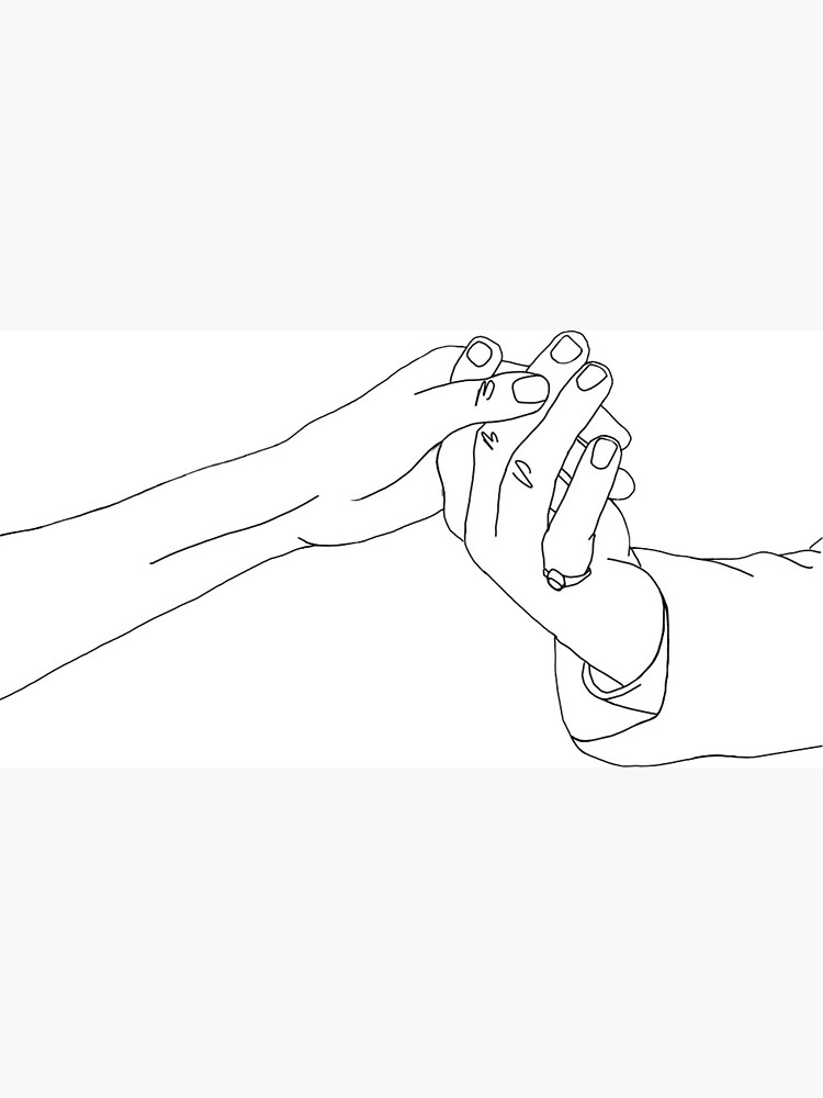 Aperçu 3 sur 3. Magnet avec l'œuvre Les mains de Kate Sharma et Anthony Bridgerton créée et vendue par BennetCollins.