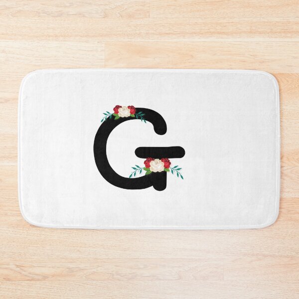 Item preview, Floral Black Monogram G designed and sold by ModernStyleBoho.