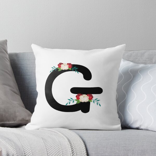 Item preview, Floral Black Monogram G designed and sold by ModernStyleBoho.
