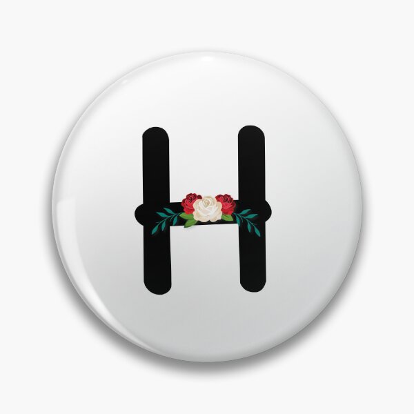 Item preview, Floral Black Monogram H  designed and sold by ModernStyleBoho.