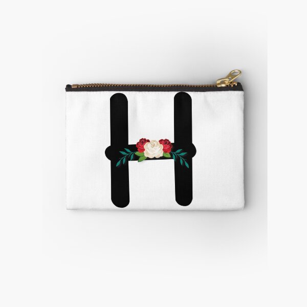 Item preview, Floral Black Monogram H  designed and sold by ModernStyleBoho.