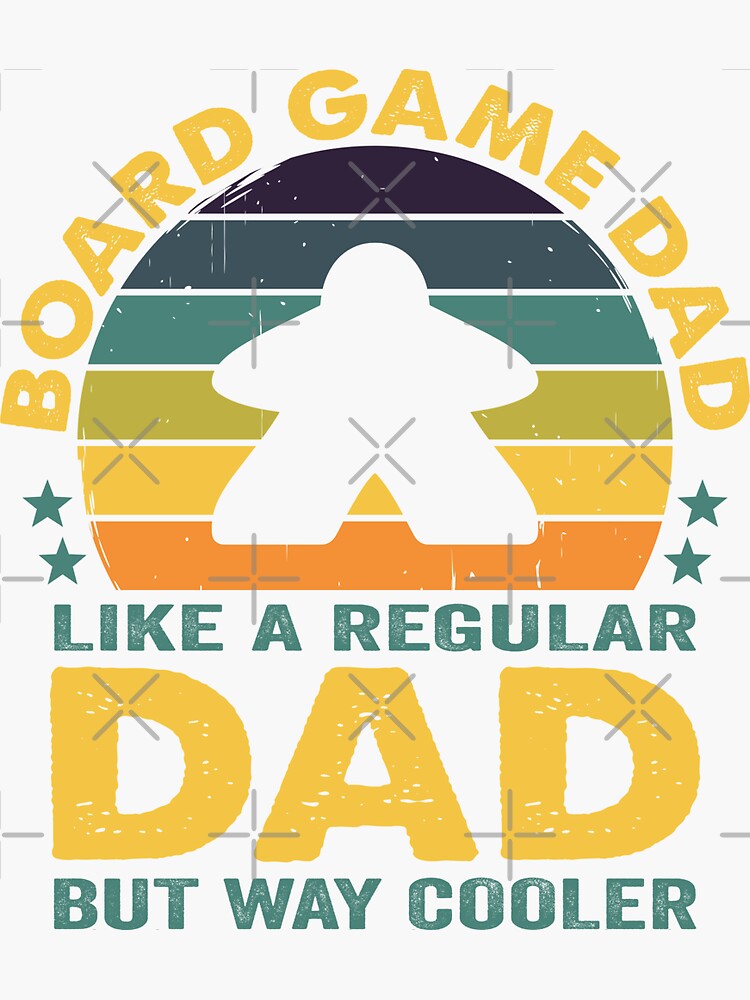 "Mens board game dad Board gamer father Board games" Sticker for Sale